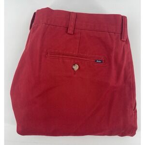 Polo Ralph Lauren Chino Pants Red Classic Fit Straight Flat Front Men's 36x30